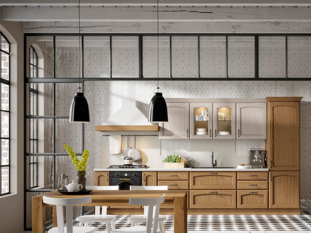 מטבח בשילוב עץ