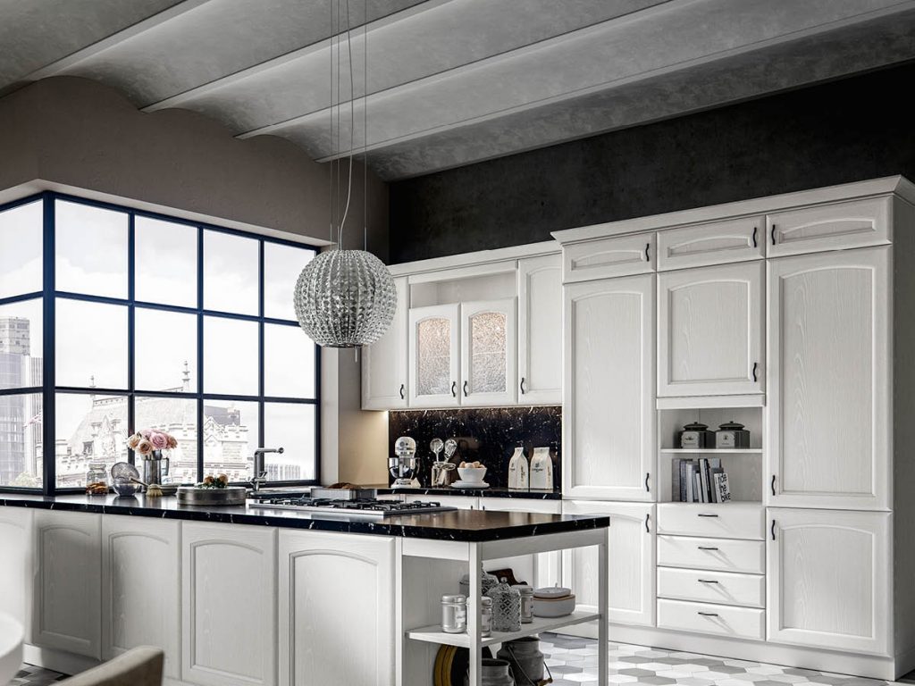 מטבח בעיצוב לבן