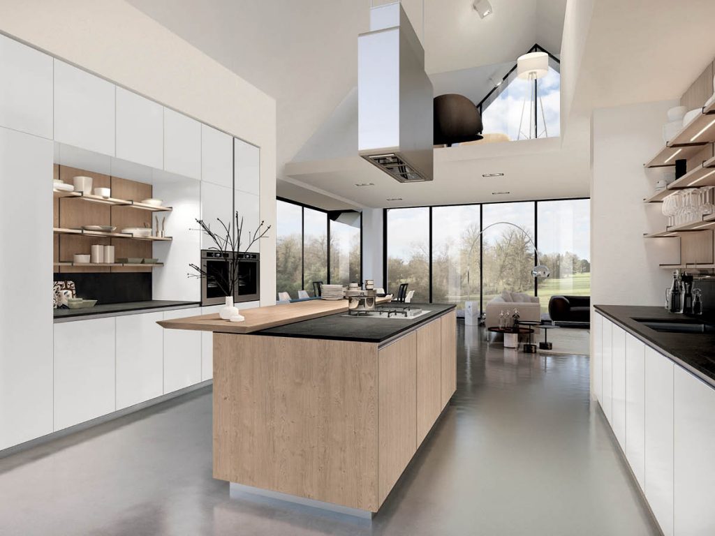 מטבח עץ צילום בחלל מואר