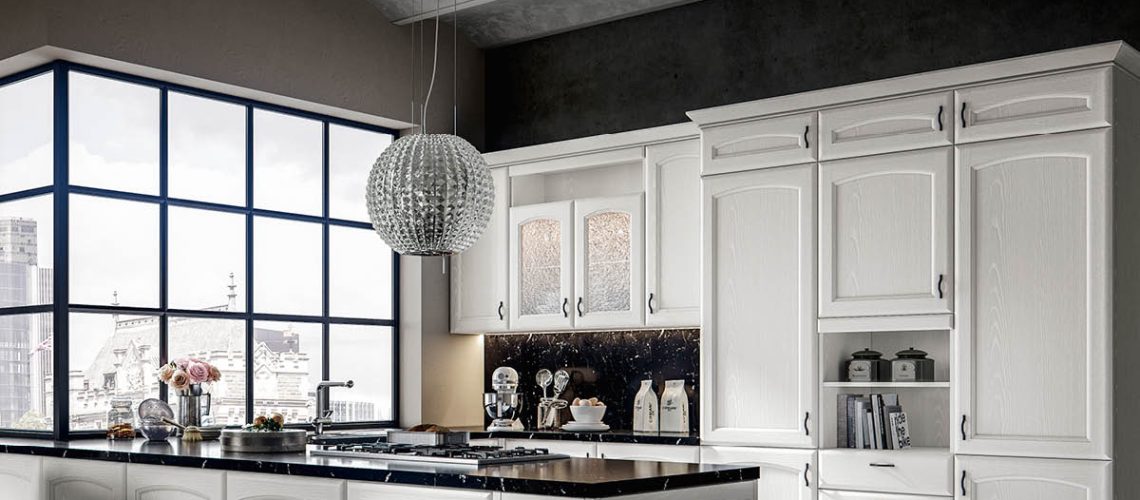 מטבח בעיצוב לבן